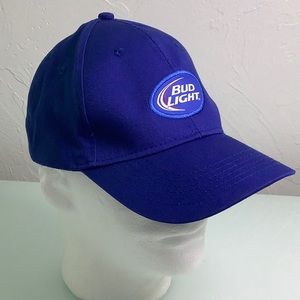 Bud Light embroidered patch on baseball cap size OSFA EUC